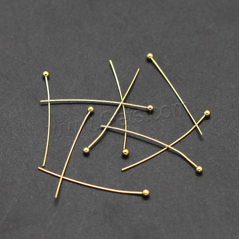 Eisen Headpins, plattiert, verschiedene Größen vorhanden, keine, frei von Blei & Kadmium, 1000PCs/Tasche, verkauft von Tasche