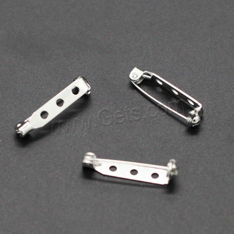 Iron Brooch Findings, platinum color plated, different size for choice, lead & cadmium free, 1000PCs/Bag, Sold By Bag