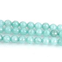 Perles amazonite, Rond, normes différentes pour le choix & facettes, grade A pouce, Vendu par brin