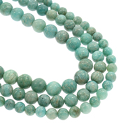 Perles amazonite, Rond, normes différentes pour le choix, grade AAA Environ 1mm Environ 15.5 pouce, Vendu par brin