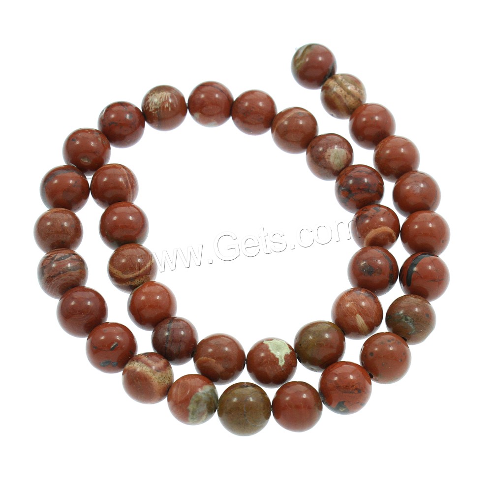 Red Jasper Bead, Round, natural, different size for choice, Hole:Approx 1mm, Length:Approx 15.5 Inch, Sold By Strand