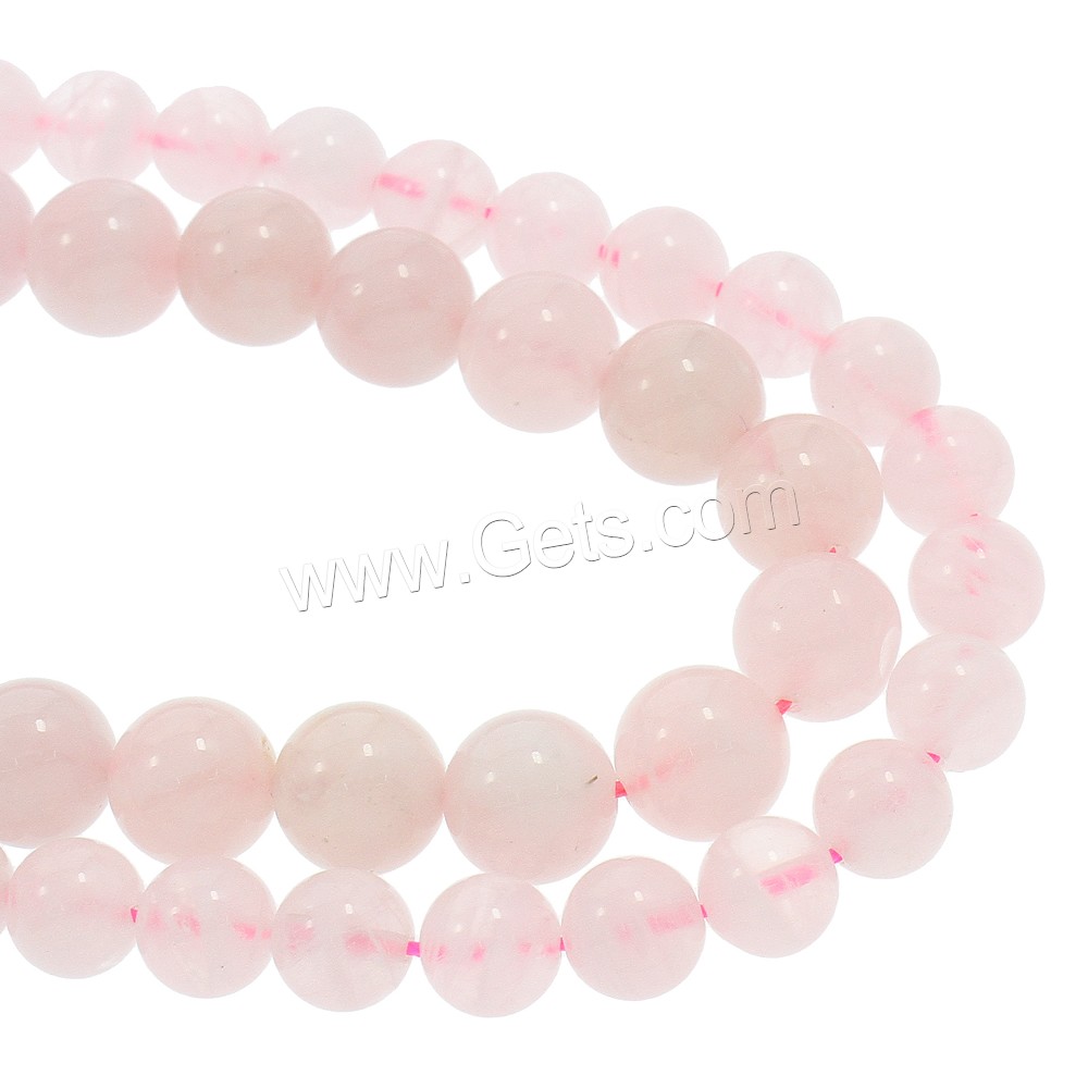 Natural Rose Quartz Beads, Round, different size for choice, Hole:Approx 1mm, Length:Approx 15.5 Inch, Sold By Strand