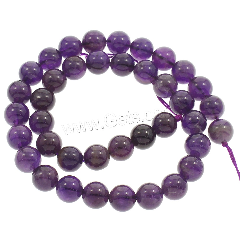 Perles améthystes Naturelles, améthyste, Rond, Février Birthstone & normes différentes pour le choix, grade AAA, Trou:Environ 1mm, Longueur:Environ 15.5 pouce, Vendu par brin