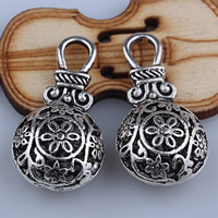 Zinc Alloy Hollow Pendants, antique silver color plated, lead & cadmium free Approx 3mm 