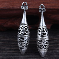 Zinc Alloy Hollow Pendants, antique silver color plated, lead & cadmium free Approx 1.5mm 