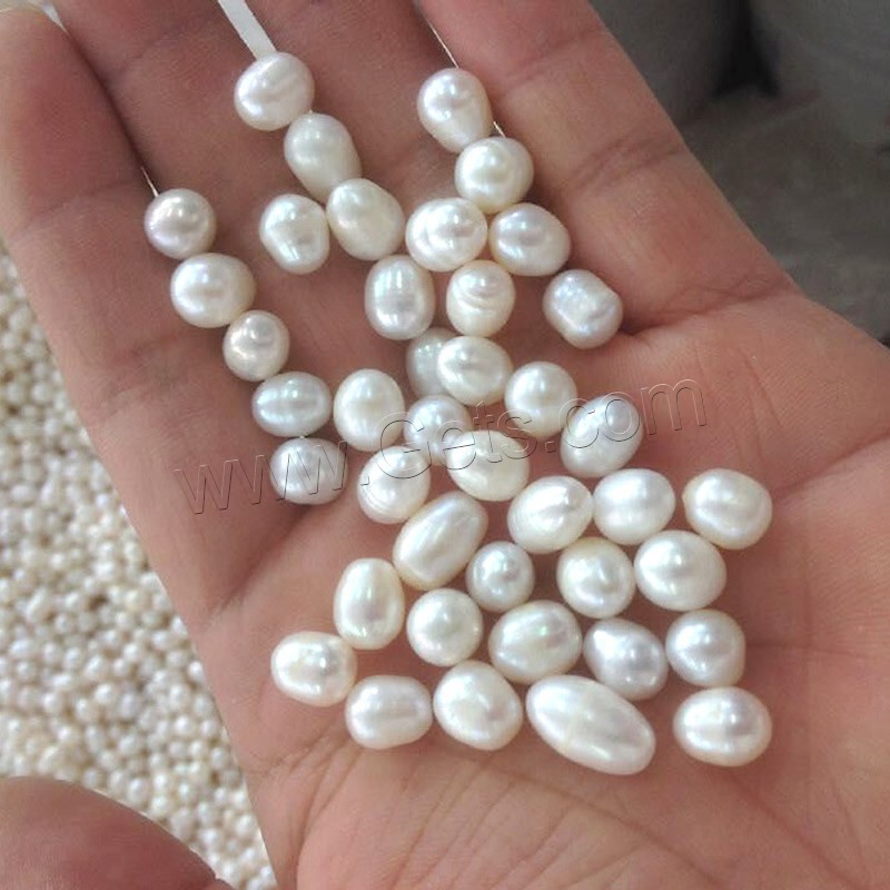 No Hole Cultured Freshwater Pearl Beads, natural, different size for choice, white, 500G/Bag, Sold By Bag