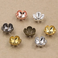 Brass Bead Cap, Flower, plated nickel, lead & cadmium free Approx 1.5mm 