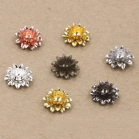 Brass Bead Cap, Flower, plated nickel, lead & cadmium free Approx 1.5mm 