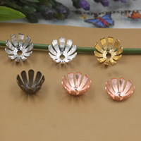 Brass Bead Cap, Flower, plated nickel, lead & cadmium free Approx 1.5mm 