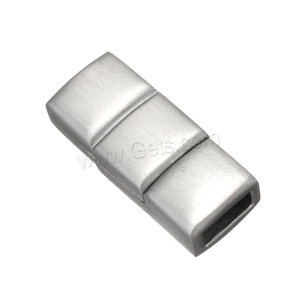 Rectangle Stainless Steel Magnetic Clasp, acier inoxydable, Placage, plus de couleurs à choisir, 21x9x6mm, Trou:Environ 2.5x6mm, Vendu par PC