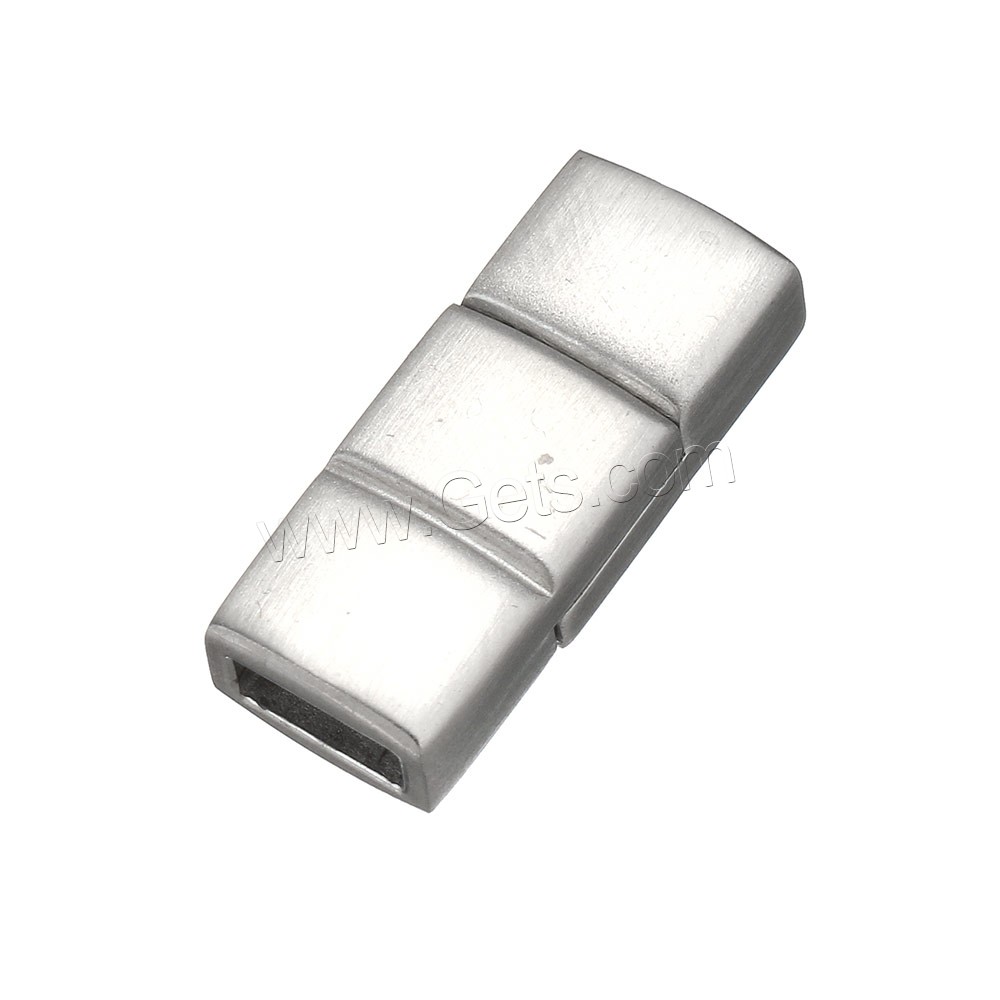 Rectangle Stainless Steel Magnetic Clasp, acier inoxydable, Placage, plus de couleurs à choisir, 21x9x6mm, Trou:Environ 2.5x6mm, Vendu par PC