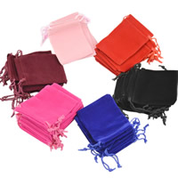 Velvet Jewelry Pouches Bags, Velveteen, Rectangle 