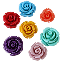 Resin Jewelry Beads, Flower 