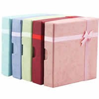 Cardboard Bracelet Box, with Satin Ribbon, mixed 