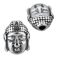 DIY Buddha Beads, Stainless Steel, blacken Approx 2.5mm 