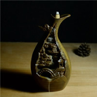 Incense Smoke Flow Backflow Holder Ceramic Incense Burner, Porcelain 