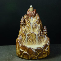 Incense Smoke Flow Backflow Holder Ceramic Incense Burner, Porcelain 