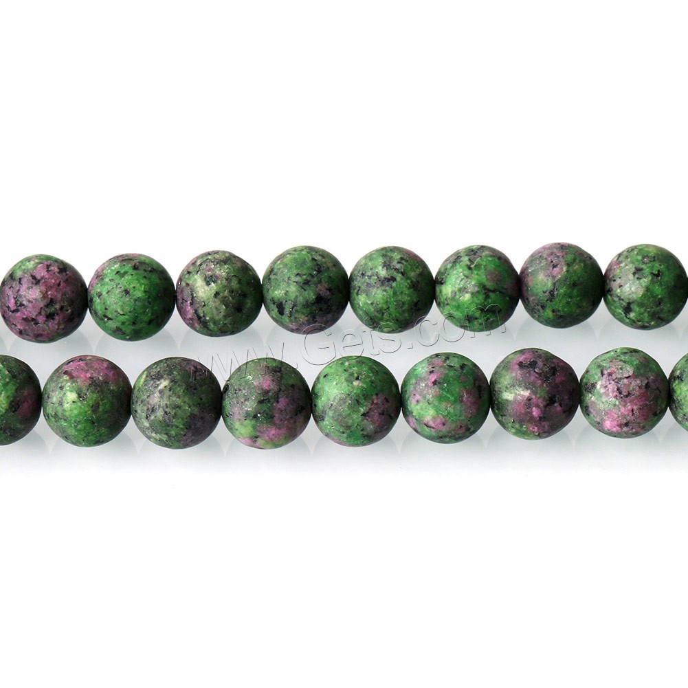 Ruby in Zoisite Beads, Round, different size for choice & frosted, Hole:Approx 0.5-1.5mm, Length:Approx 15 Inch, Sold By Strand