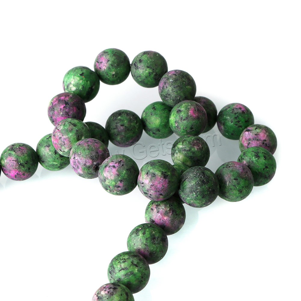 Ruby in Zoisite Beads, Round, different size for choice & frosted, Hole:Approx 0.5-1.5mm, Length:Approx 15 Inch, Sold By Strand