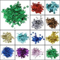 пластик блестки, Много цветов для выбора, 4mm, 500G/сумка, продается сумка[