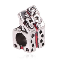 European Noël bijoux perles, alliage de zinc, Plaqué de couleur d'argent, Bijoux de Noël & sans filetage & émail, sans plomb et cadmium Environ 4.5-5mm, Vendu par PC