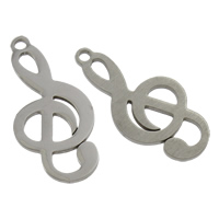 Stainless Steel Musical Instrument and Note Pendant, Music Note, original color Approx 1mm 