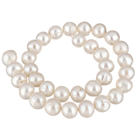 Potato Cultured Freshwater Pearl Beads, natural, white, 12-13mm Approx 0.8mm Approx 15 Inch 