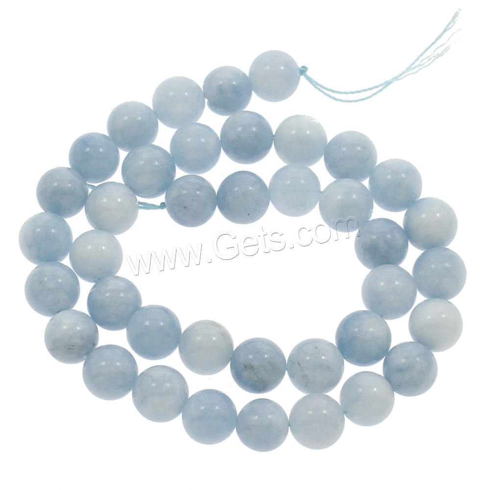 Aquamarine Beads, Round, natural, March Birthstone & different size for choice, Hole:Approx 1mm, Length:Approx 15.5 Inch, Sold By Strand