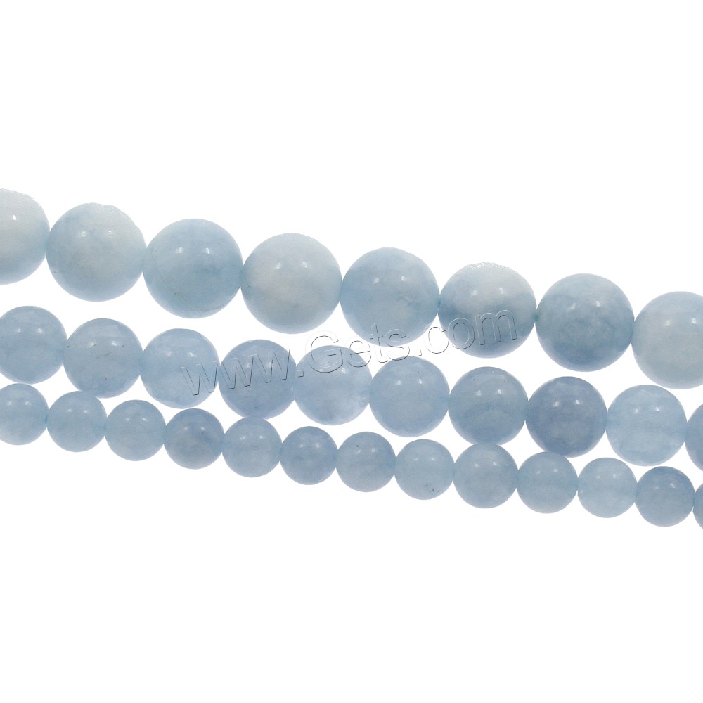 Aquamarine Beads, Round, natural, March Birthstone & different size for choice, Hole:Approx 1mm, Length:Approx 15.5 Inch, Sold By Strand