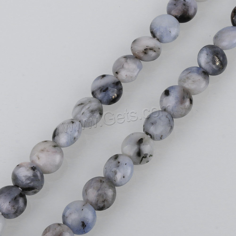 Blue Opal Beads, Flat Round, natural & different size for choice, Hole:Approx 0.5-1.5mm, Length:Approx 15.5 Inch, Sold By Strand