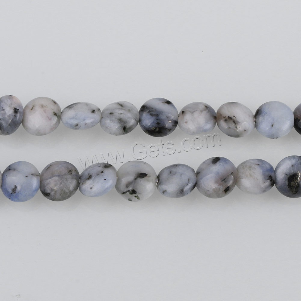 Blue Opal Beads, Flat Round, natural & different size for choice, Hole:Approx 0.5-1.5mm, Length:Approx 15.5 Inch, Sold By Strand