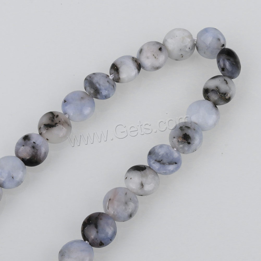 Blue Opal Beads, Flat Round, natural & different size for choice, Hole:Approx 0.5-1.5mm, Length:Approx 15.5 Inch, Sold By Strand