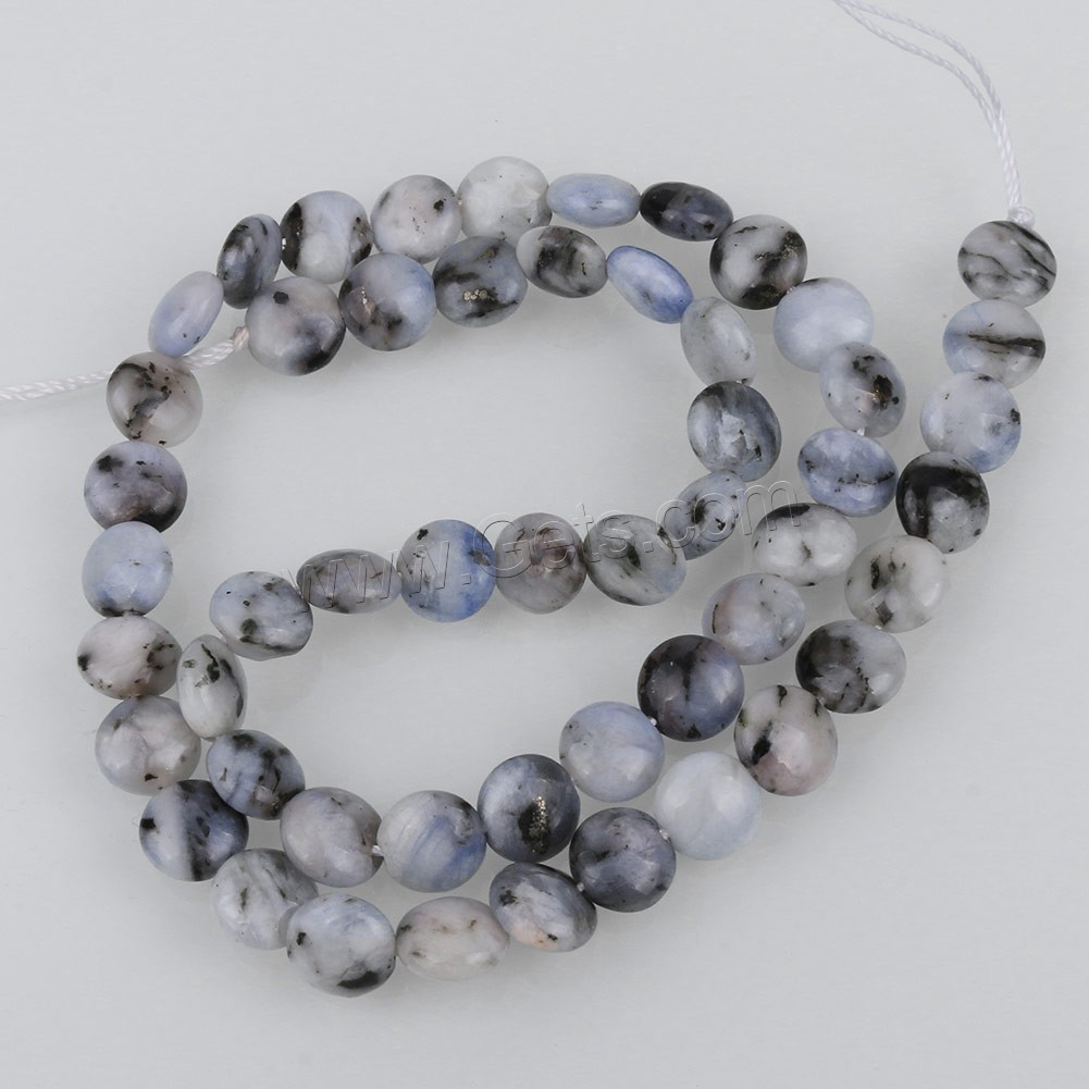 Blue Opal Beads, Flat Round, natural & different size for choice, Hole:Approx 0.5-1.5mm, Length:Approx 15.5 Inch, Sold By Strand