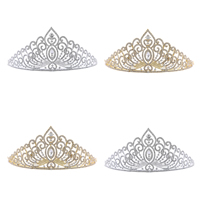 Bridal Tiaras, Zinc Alloy, plated, for bridal & with rhinestone lead & cadmium free 