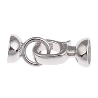 Broche plegable de plata esterlina, plata de ley 925, con tapa, 22x10mm, Vendido por UD