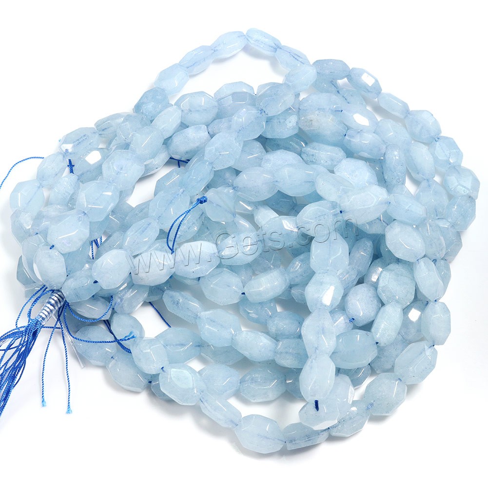 Aquamarine Beads, Flat Oval, natural, March Birthstone & different size for choice & faceted, Hole:Approx 0.5-1mm, Length:Approx 16 Inch, Sold By Strand