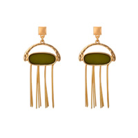 Enamel Zinc Alloy Drop Earring, stainless steel post pin, gold color plated, lead & cadmium free 