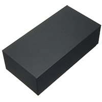 Cardboard Watch Box, with Sponge, Rectangle, black 