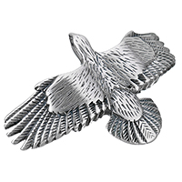 Fornituras para Brazalete de Acero Inoxidable , Águila, ennegrezca, 64x42x8mm, agujero:aproximado 11x3mm, Vendido por UD