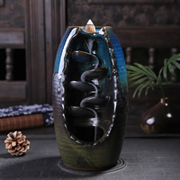 Incense Smoke Flow Backflow Holder Ceramic Incense Burner, Porcelain 