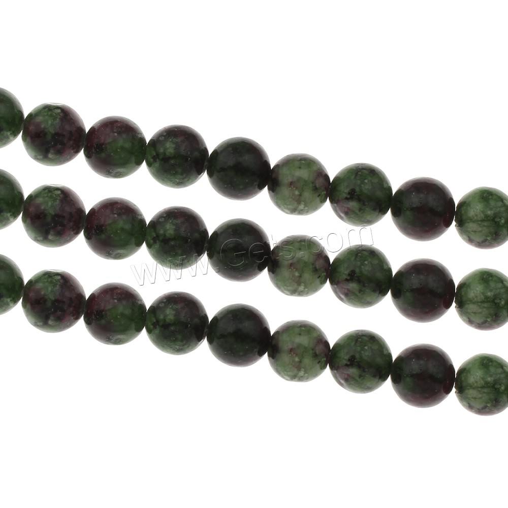 Ruby in Zoisite Beads, Round, different size for choice, Hole:Approx 1mm, Length:Approx 15 Inch, Sold By Strand