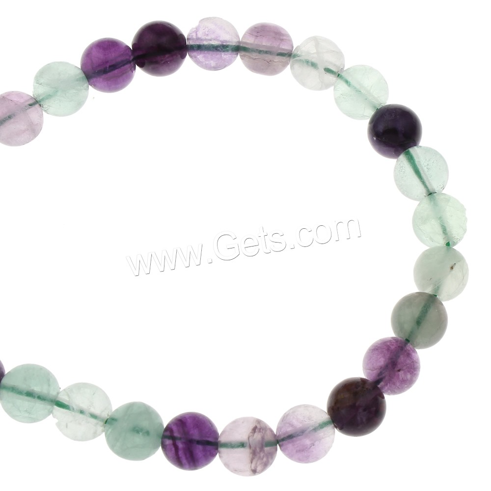 Fluorite Beads, Colorful Fluorite, Round, different size for choice, Hole:Approx 1mm, Length:Approx 15 Inch, Sold By Strand