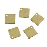 Brass Jewelry Pendants, Square original color, nickel, lead & cadmium free Approx 1.5mm 