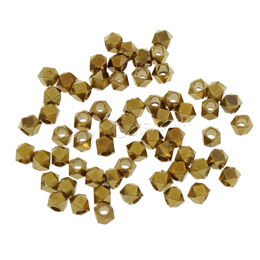 Weinlese Messing Perlen, verschiedene Größen vorhanden, originale Farbe, frei von Nickel, Blei & Kadmium, Bohrung:ca. 1.5mm, 1000PCs/Tasche, verkauft von Tasche