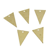 Brass Jewelry Pendants, Triangle original color, nickel, lead & cadmium free Approx 1.5mm 