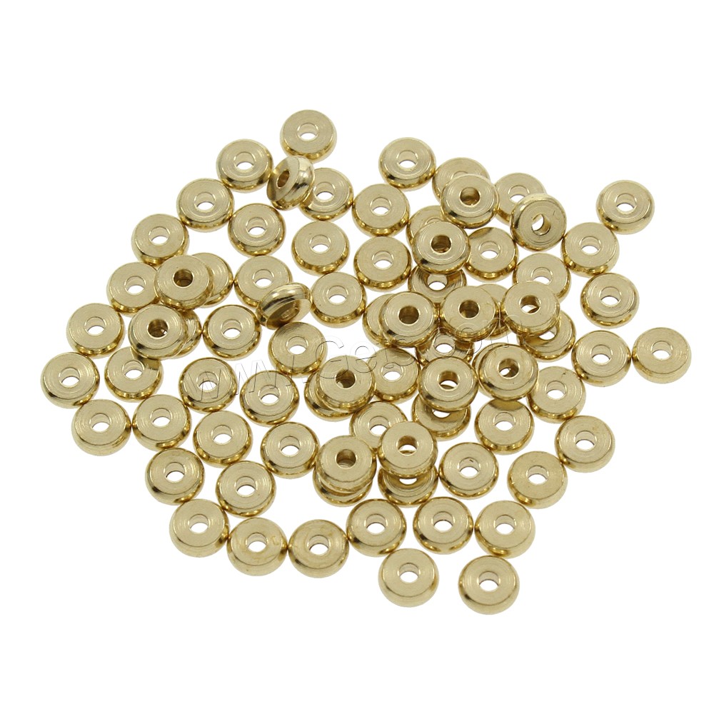 Brass Jewelry Beads, different size for choice, original color, nickel, lead & cadmium free, Hole:Approx 1mm, 1000PCs/Bag, Sold By Bag