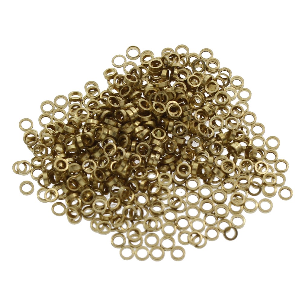 Messing Verknüpfung Ring, verschiedene Größen vorhanden, originale Farbe, frei von Nickel, Blei & Kadmium, Bohrung:ca. 1.5mm, 1000PCs/Tasche, verkauft von Tasche