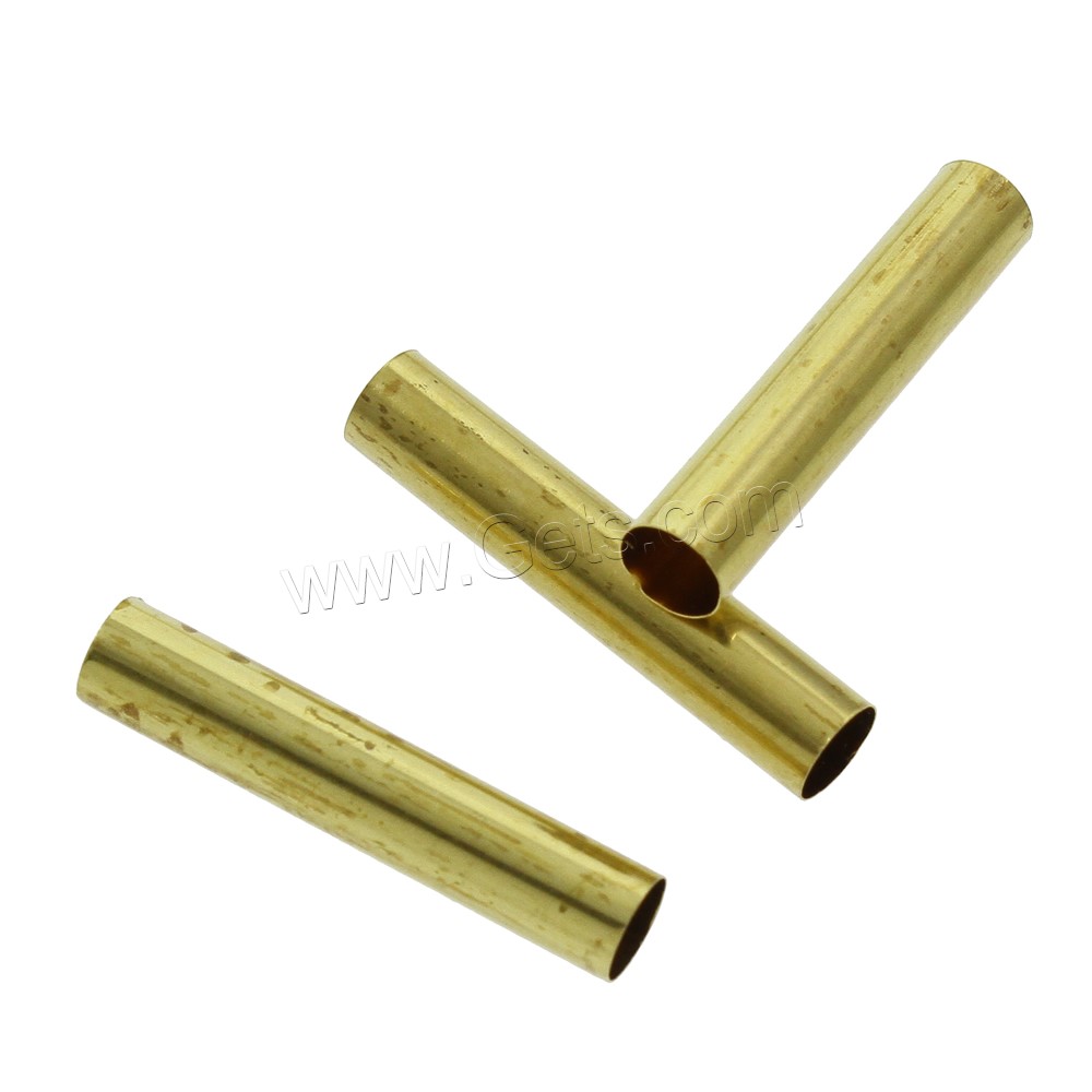 Brass Straight Tube, different size for choice, original color, nickel, lead & cadmium free, 1000PCs/Bag, Sold By Bag