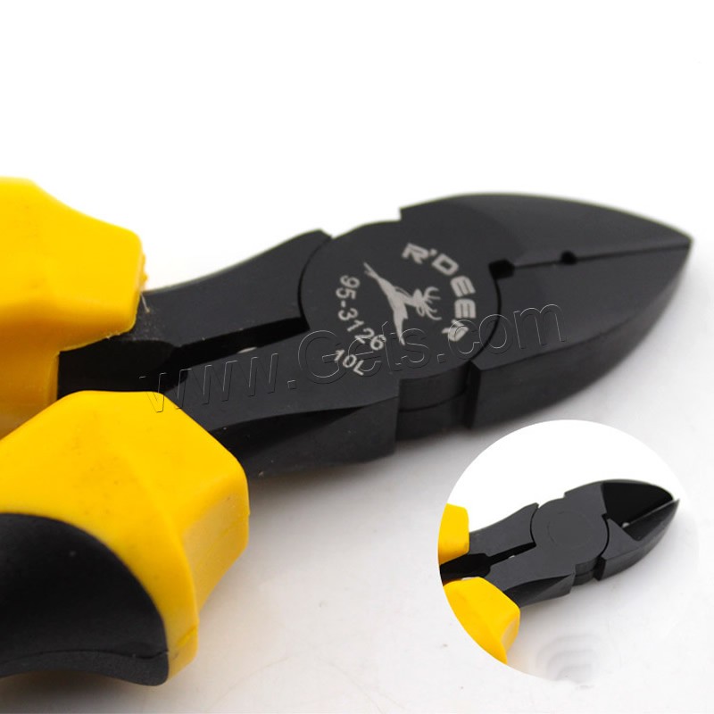 Chain Nose Plier, Ferronickel, with Plastic, plumbum black color plated, different size for choice, 20PCs/Bag, Sold By Bag