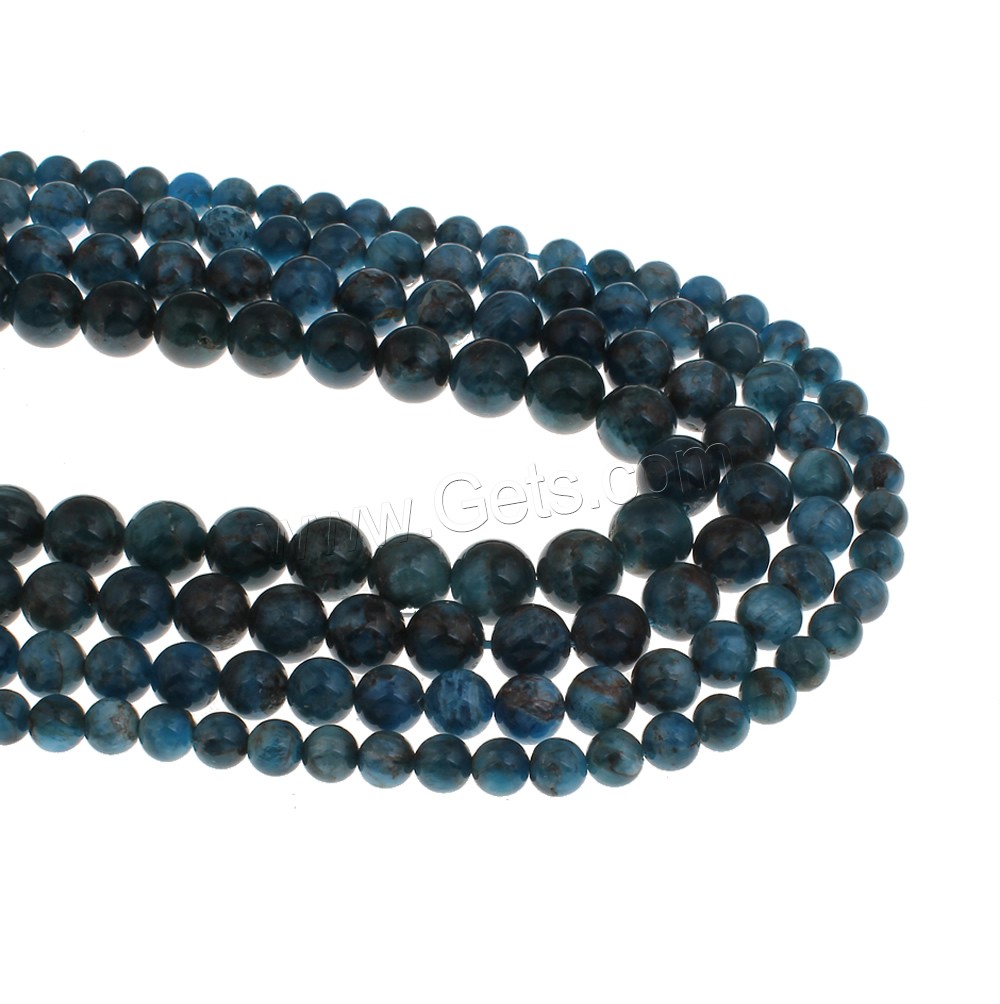 Apatite Beads, Round, different size for choice, Hole:Approx 1mm, Length:Approx 15.5 Inch, Sold By Strand